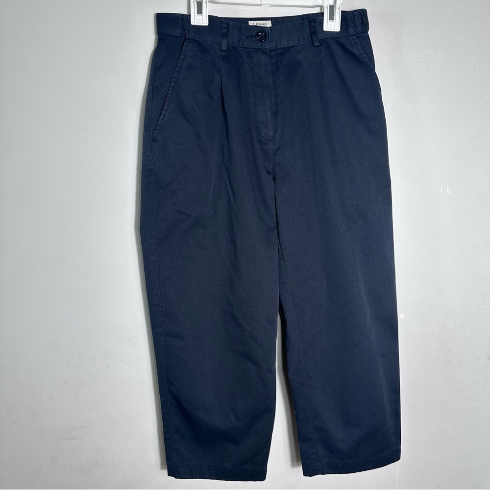 L.L. Bean Black Cropped Chinos